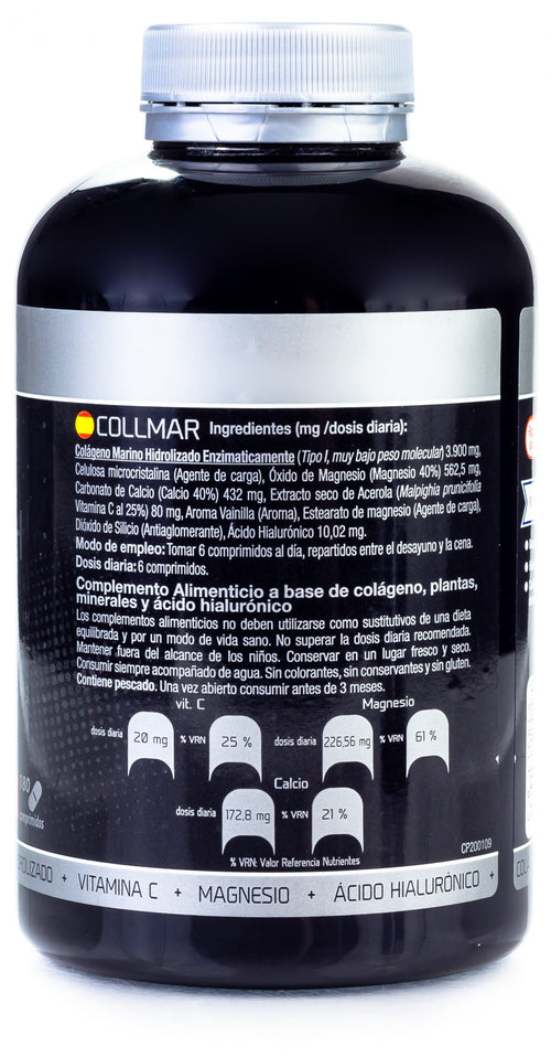 Collmar Marine Collagen + Magnesium + Hyaluronic Acid – 180 Chewable Tablets